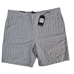 NWT Ben Sherman Indigo Blue/White Stripe Seersucker Shorts Sz 38 W